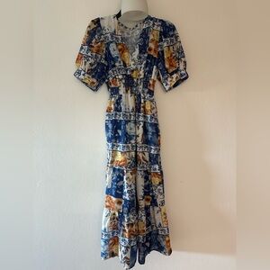 Unbranded Maxi dress, short sleeve, could be small, no tag.